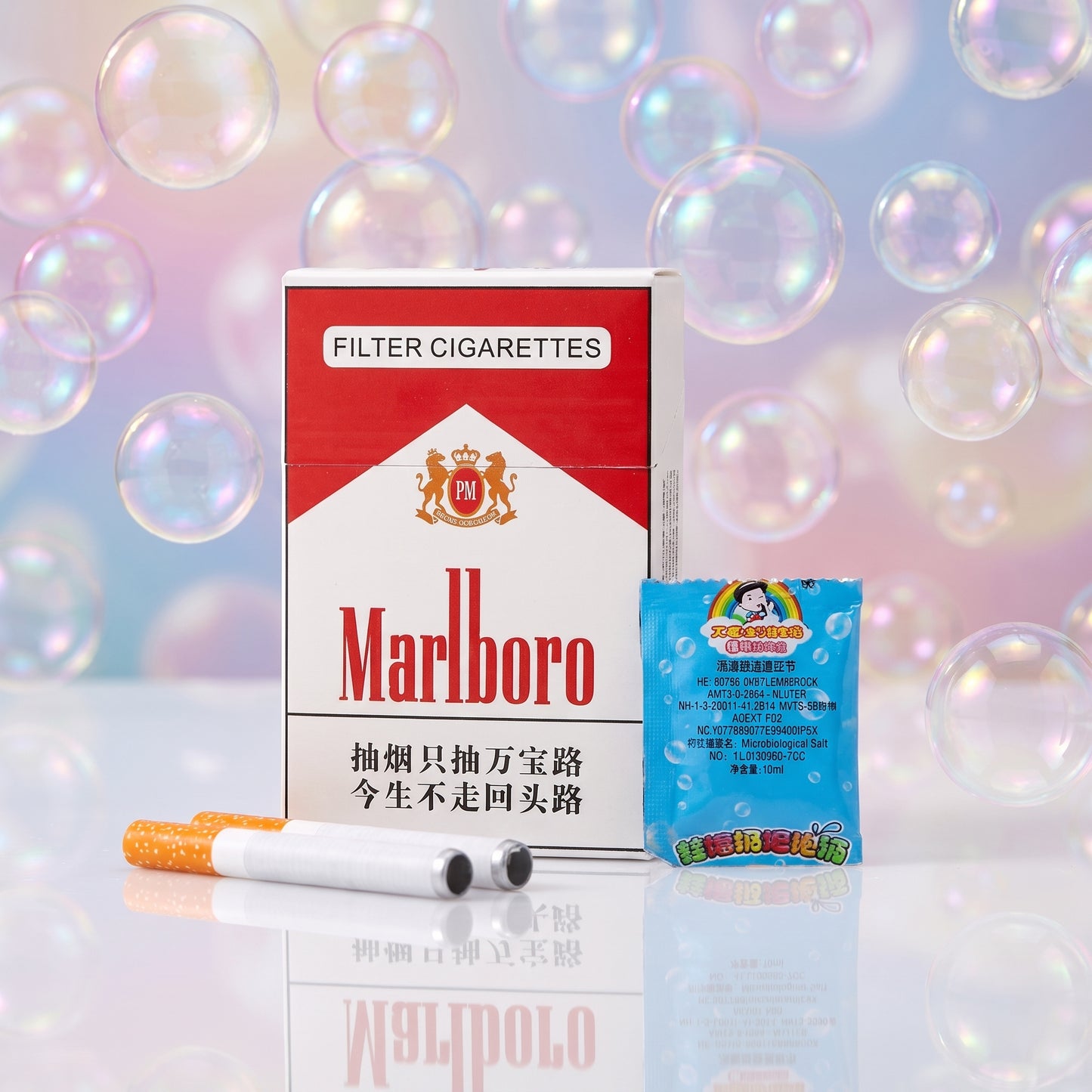 Juguete de Burbujas con Forma de Cigarrillo | Accesorio de Broma Divertido para Fiestas y Fotos
